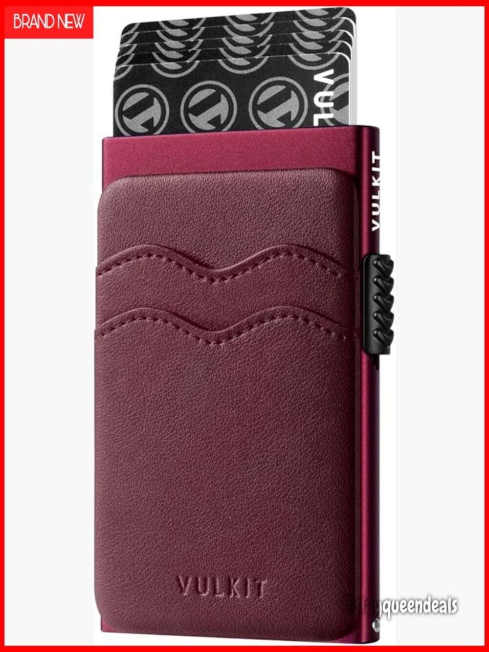 Minimalist Slim Pop Up Wallet RFID Blocking Leather Slots Holds 7 Cards